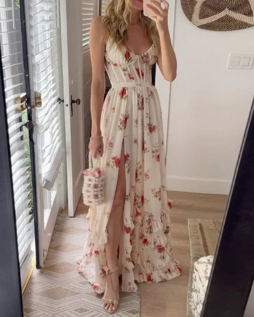 Sara | Vestido midi con estampado floral