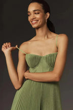 Rebecca | Vestido midi de tul plisado