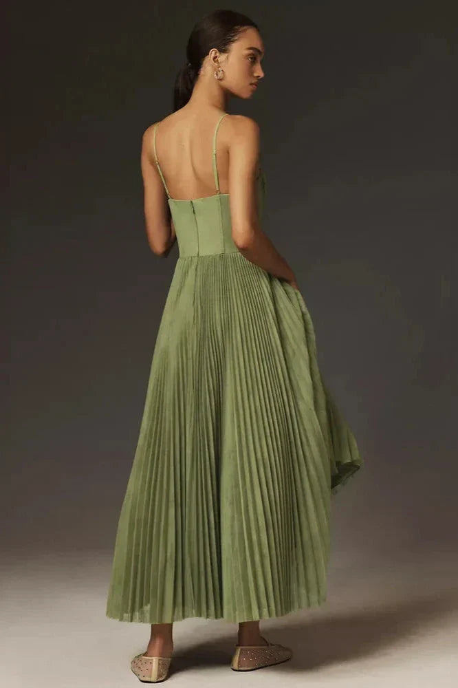 Rebecca | Vestido midi de tul plisado