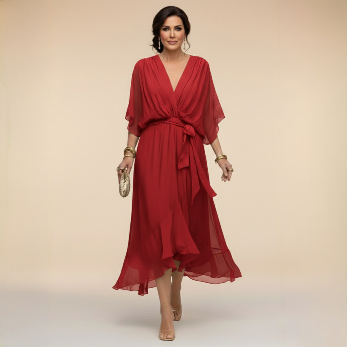 Olivia | Vestido Midi Fluido