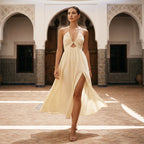Natalia | Vestido largo sexy con escote en V