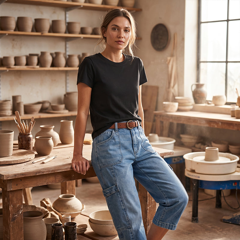 Rita | Vaqueros tipo cargo, elásticos y cortos para mujer