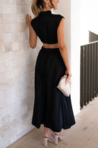 Quiara | Vestido midi con aberturas y bolsillos