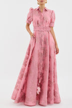 Alba | Vestido corto con mangas abullonadas