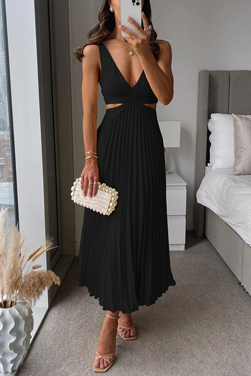 Lisa | Elegante vestido largo plisado