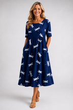 Eva │ Vestido midi estilo dragonfly