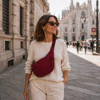 Rosa | Bolso de hombro color burdeos