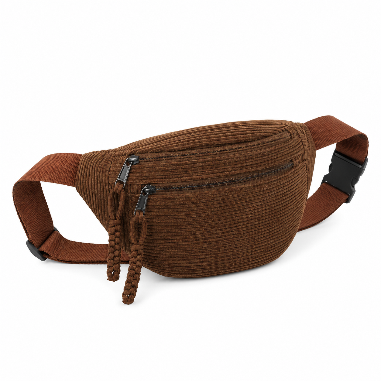 Patricia | Bolso de hombro de terciopelo acanalado