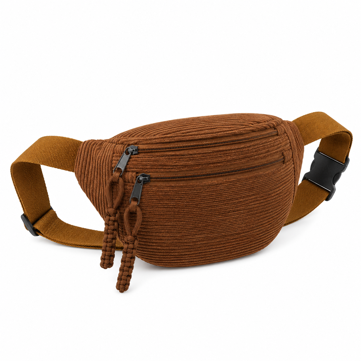 Patricia | Bolso de hombro de terciopelo acanalado