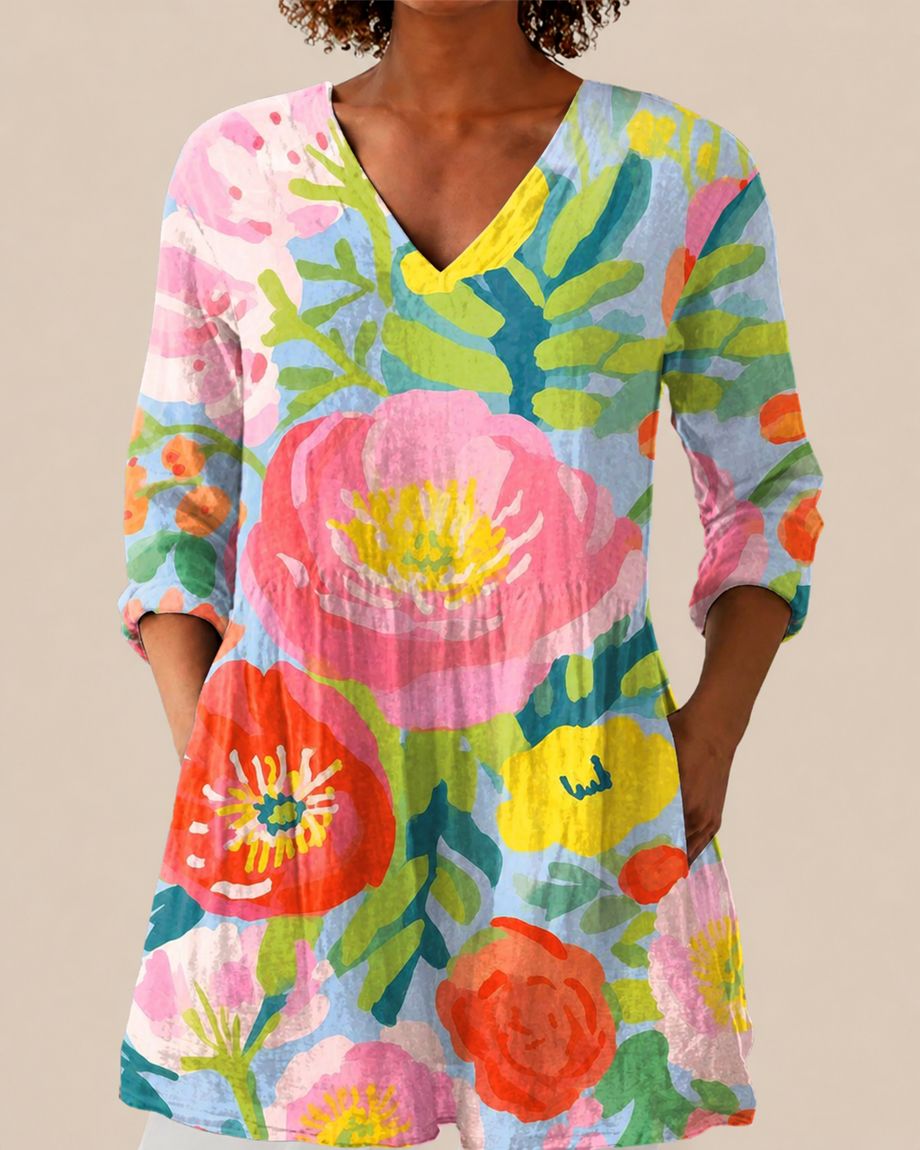 Bella | Blusa larga con un estampado llamativo
