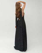 Blanca |  Vestido maxi de lunares