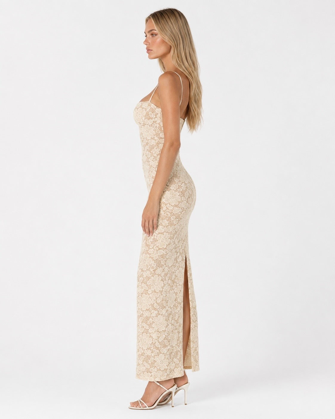 Belén  | Vestido maxi con encaje