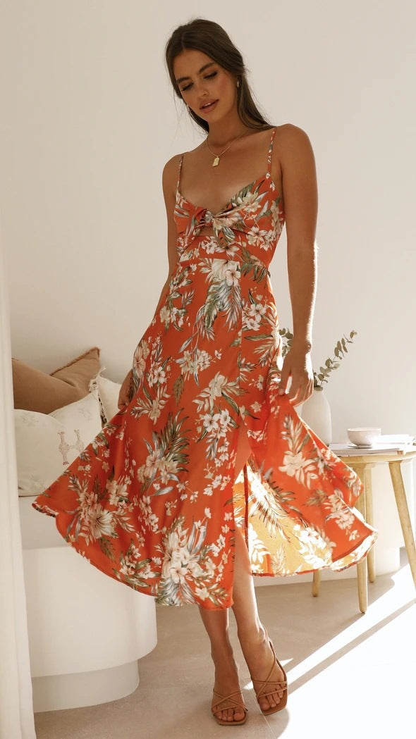 Flora | Vestido midi romántico con estampado floral