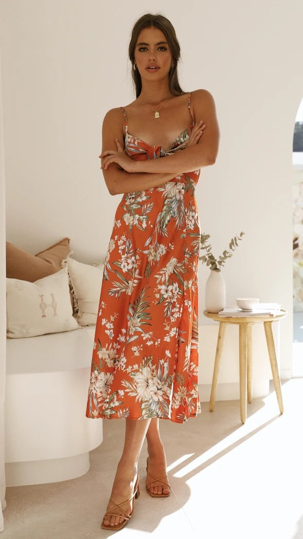 Flora | Vestido midi romántico con estampado floral