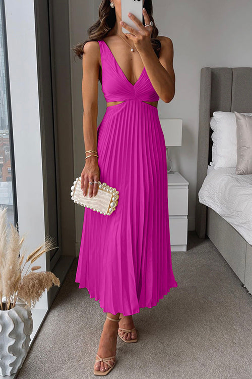 Lisa | Elegante vestido largo plisado