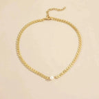 Collar griego con perla en oro