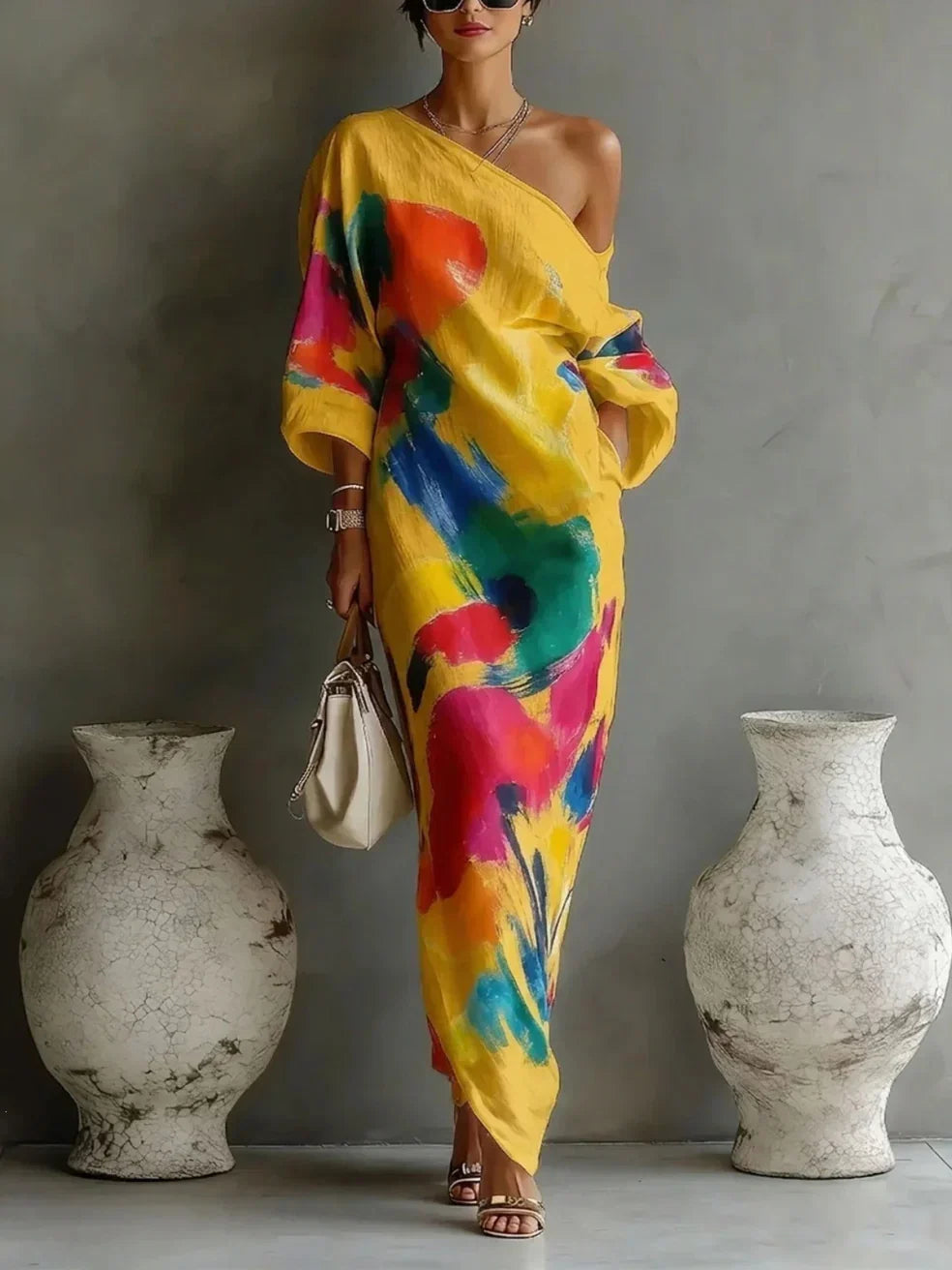 Candela | Vestido Largo Estampado