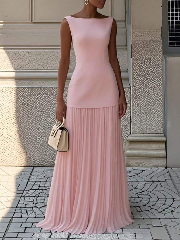 Helena | Vestido Largo Plisado Elegante