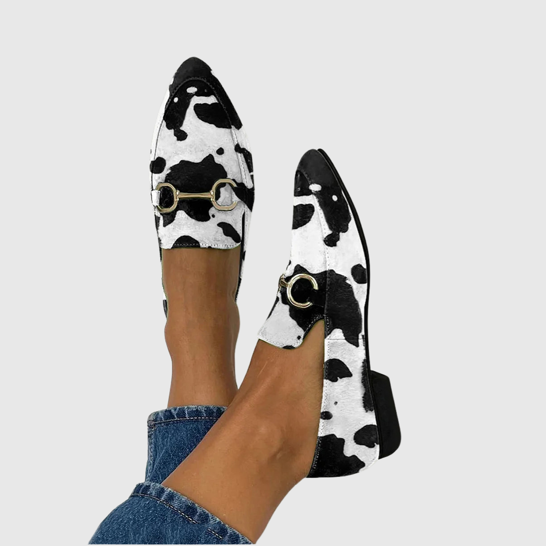 Ana | Mocasines estampados con detalle de hebilla
