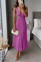 Lisa | Elegante vestido largo plisado