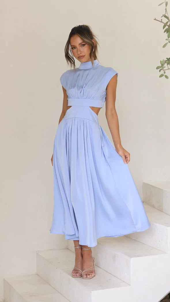 Quiara | Vestido midi con aberturas y bolsillos