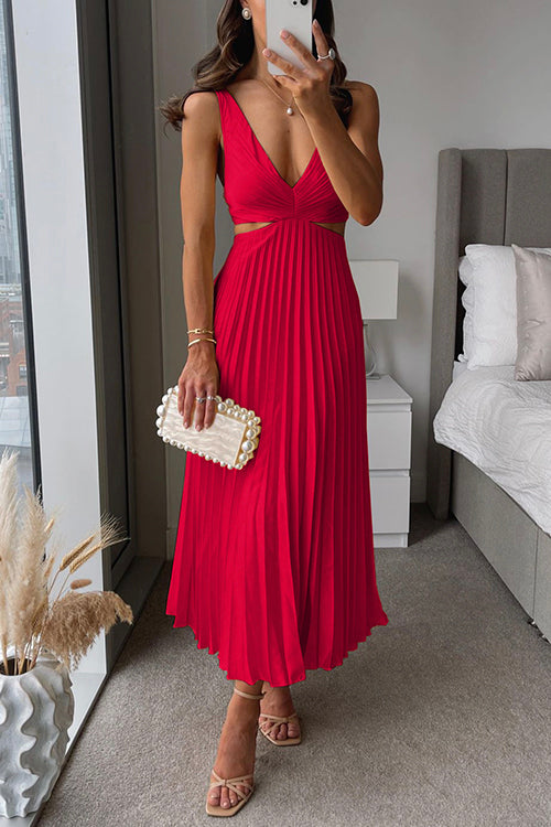 Lisa | Elegante vestido largo plisado