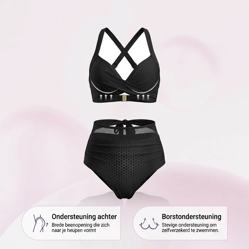 Positano | Bikini 2 en 1 de talle alto con efecto moldeador