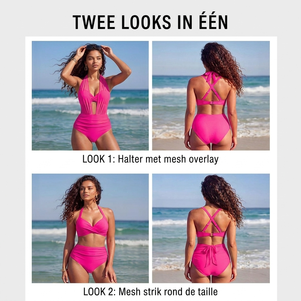 Positano | Bikini 2 en 1 de talle alto con efecto moldeador