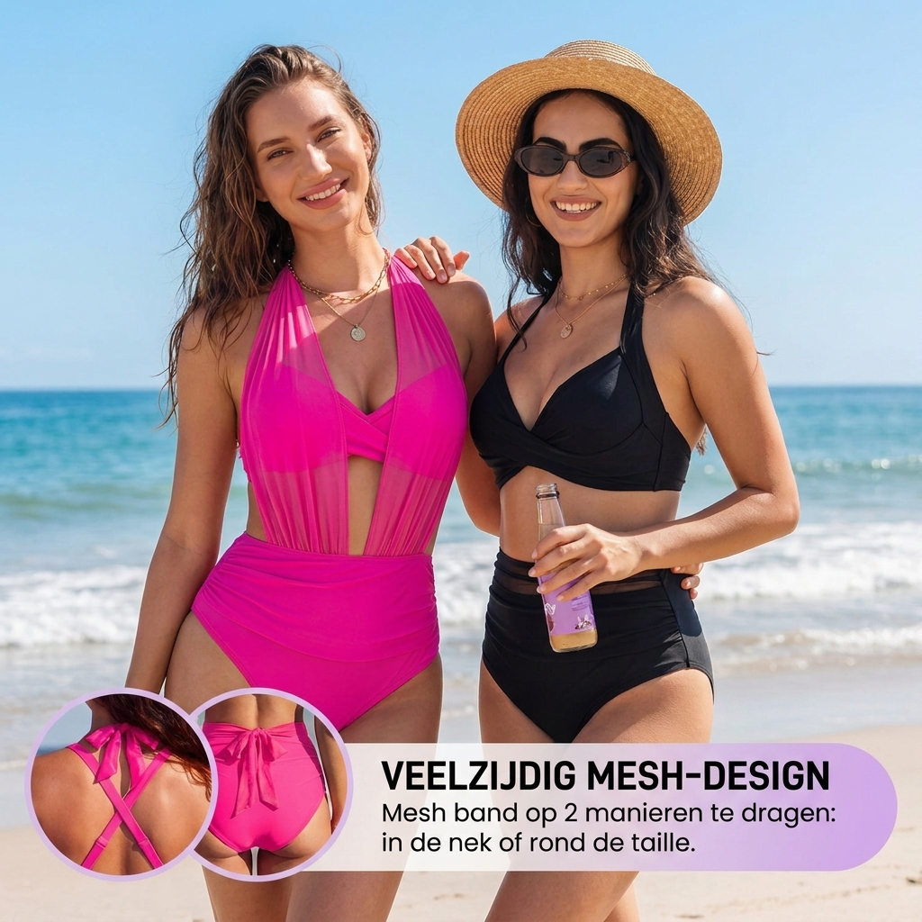 Positano | Bikini 2 en 1 de talle alto con efecto moldeador