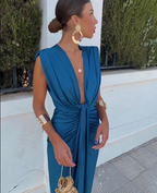 Isabela - Vestido de fiesta con escote pronunciado