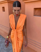Isabela - Vestido de fiesta con escote pronunciado