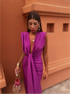 Isabela - Vestido de fiesta con escote pronunciado