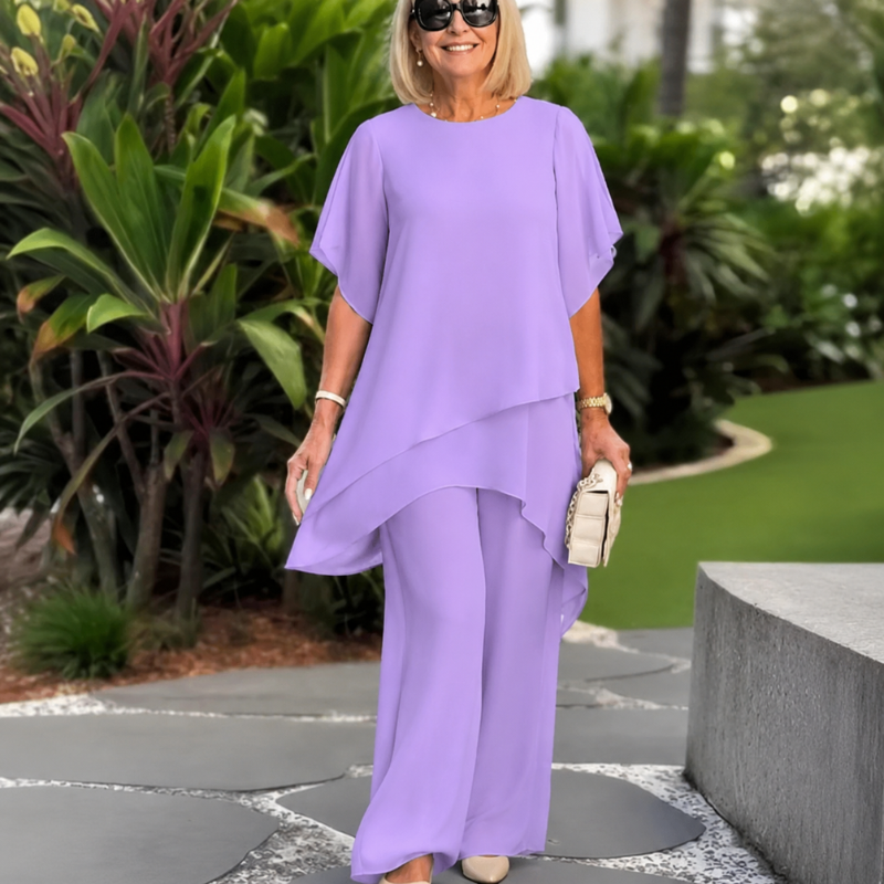 Rosana | Conjunto elegante asimétrico de dos piezas