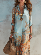Serena | vestido camisón mediterráneo