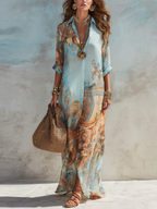 Serena | vestido camisón mediterráneo