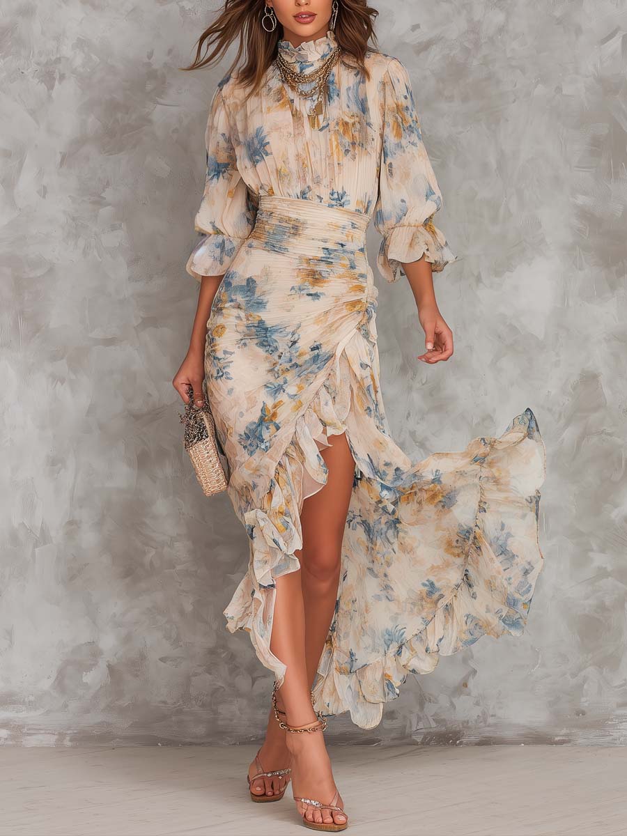 Julieta | Vestido Floral Asimétrico