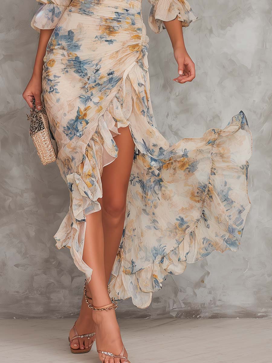 Julieta | Vestido Floral Asimétrico