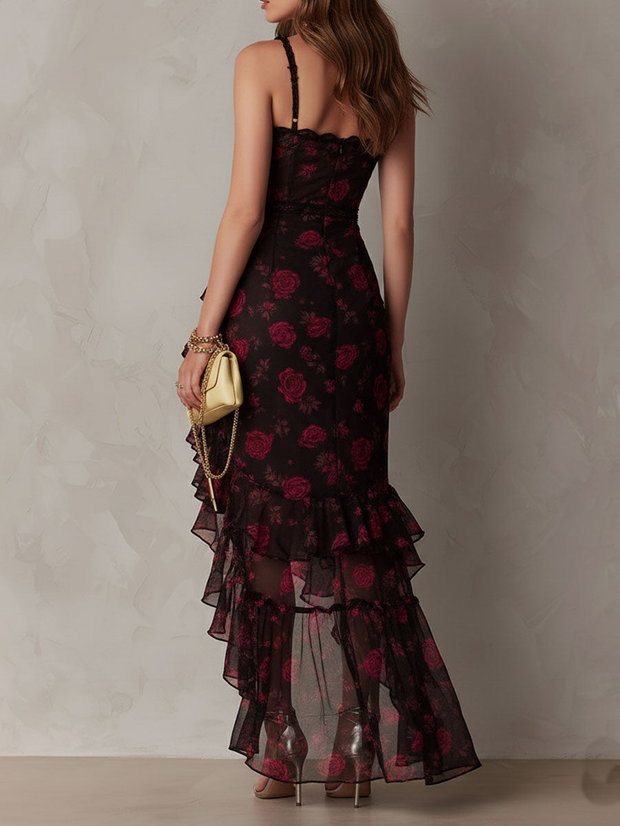 Valentina | Vestido Floral con Volantes