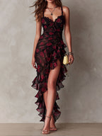 Valentina | Vestido Floral con Volantes