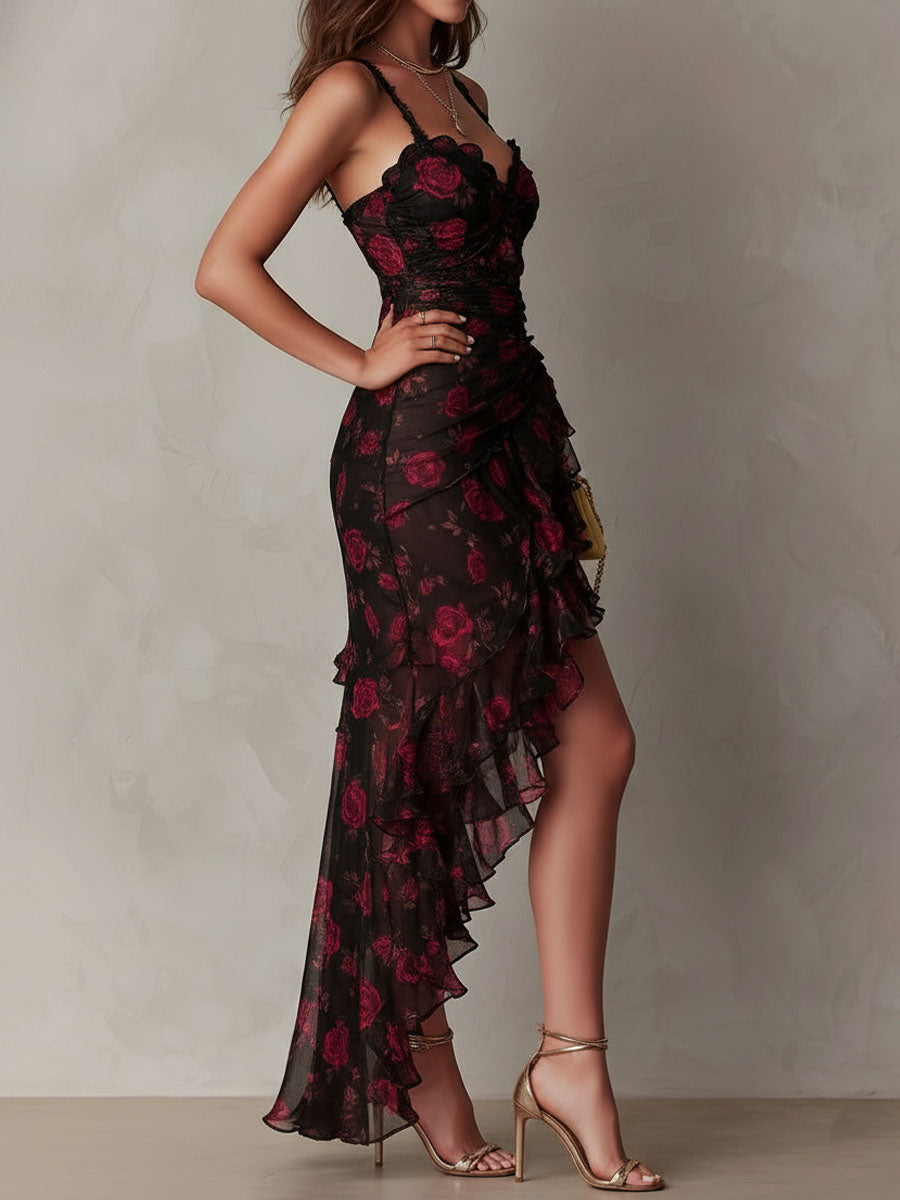 Valentina | Vestido Floral con Volantes
