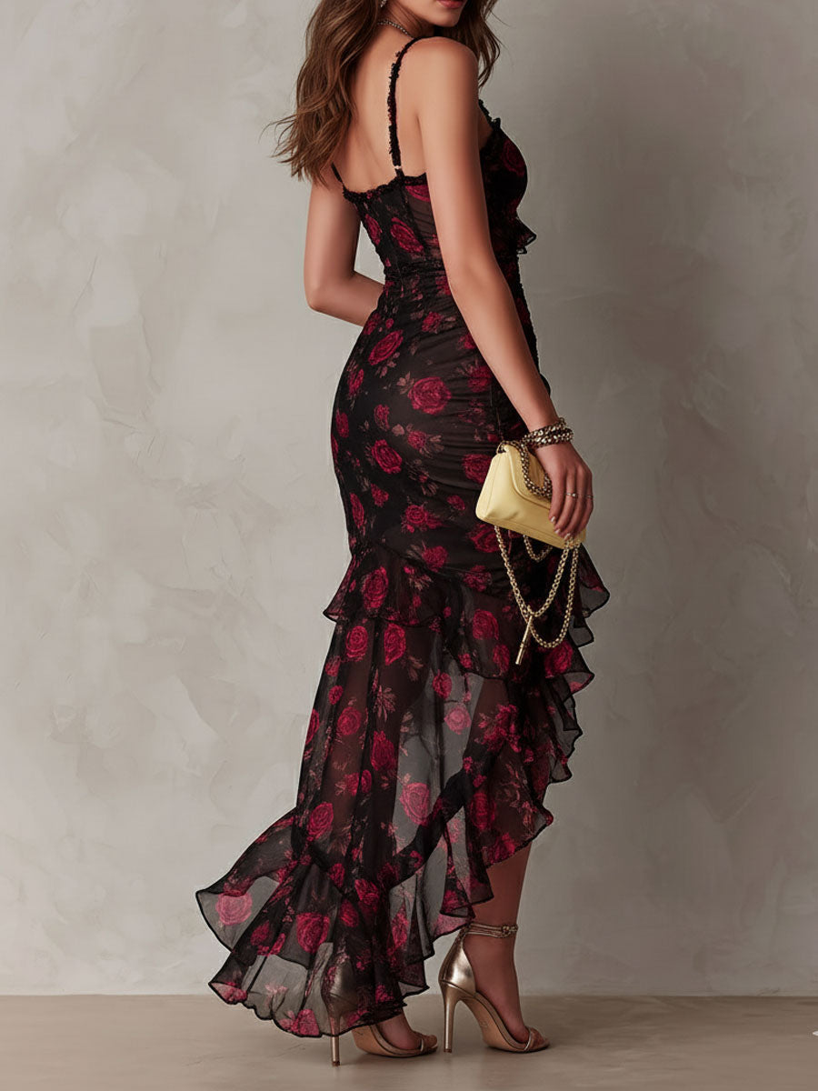 Valentina | Vestido Floral con Volantes