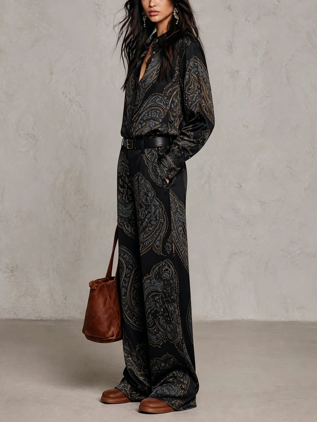 Nora | Conjunto Manga Larga Paisley