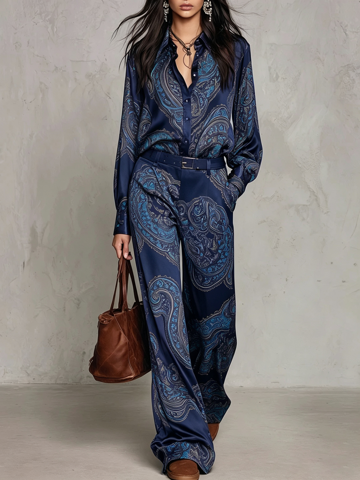 Nora | Conjunto Manga Larga Paisley