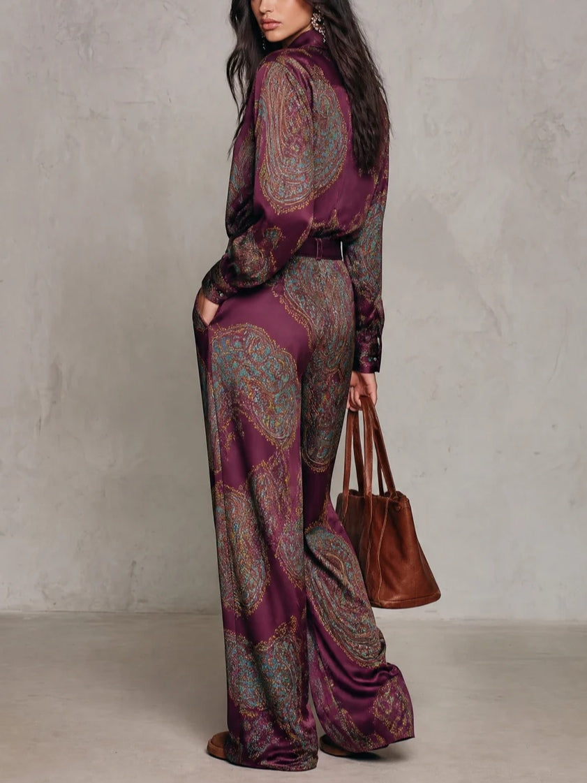 Nora | Conjunto Manga Larga Paisley