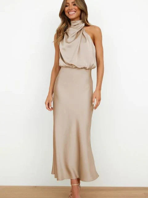 Beatriz | Vestido midi con hombros al descubierto