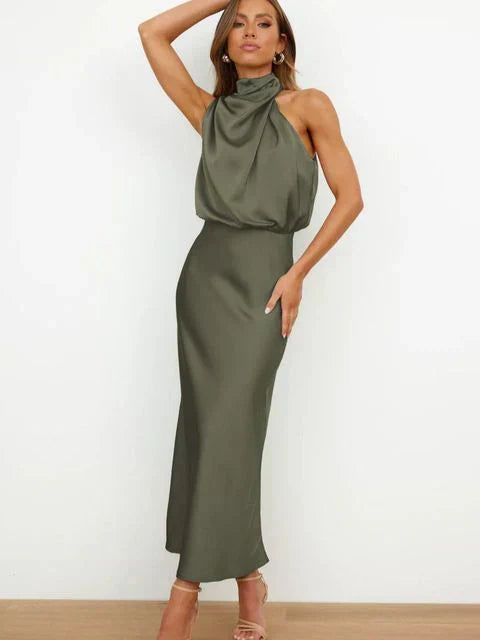 Beatriz | Vestido midi con hombros al descubierto