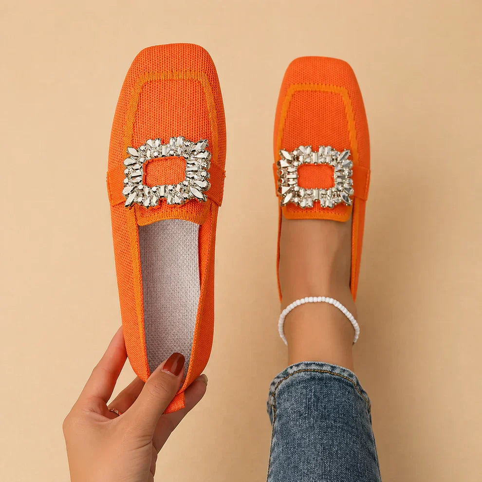 Elegancia | Mocasines con hebilla de cristal