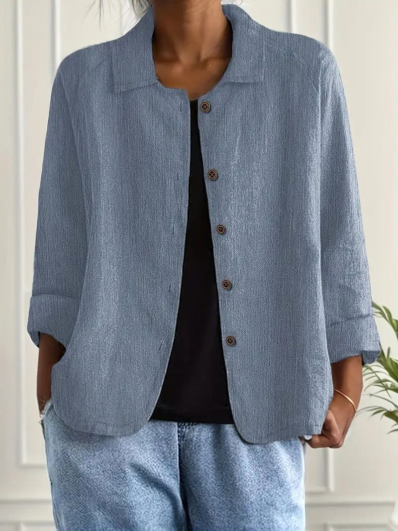 Linda | Chaqueta tipo camisa de corte holgado con botones