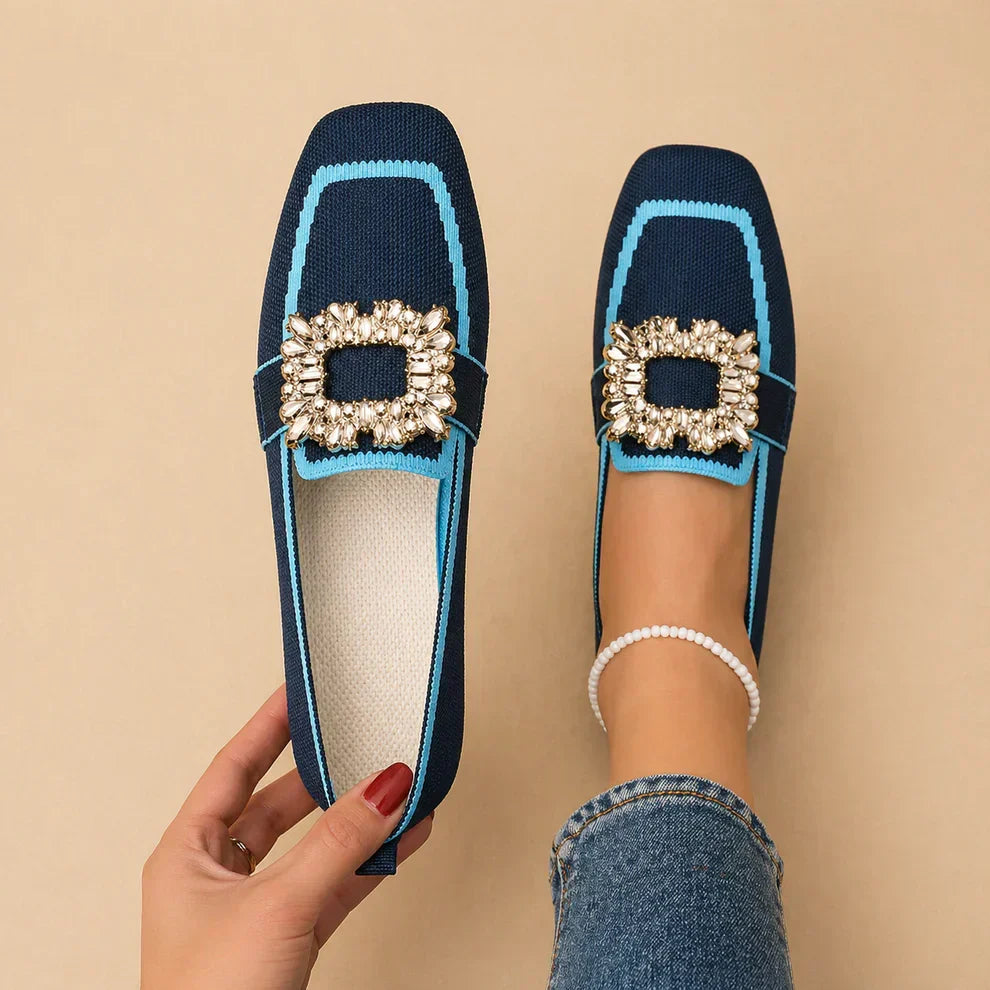 Elegancia | Mocasines con hebilla de cristal
