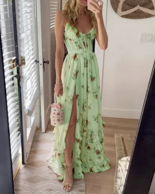 Sara | Vestido midi con estampado floral